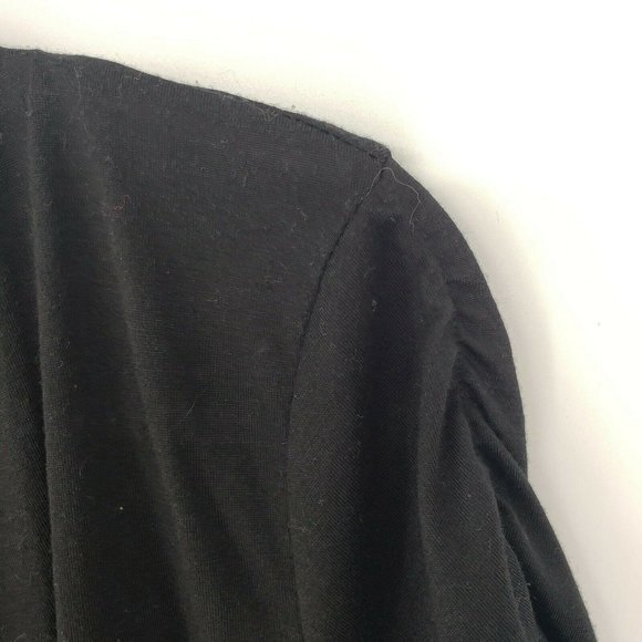 cg.l.cg Womens Open Front Black Flared Hem Blouse - Picture 4 of 5